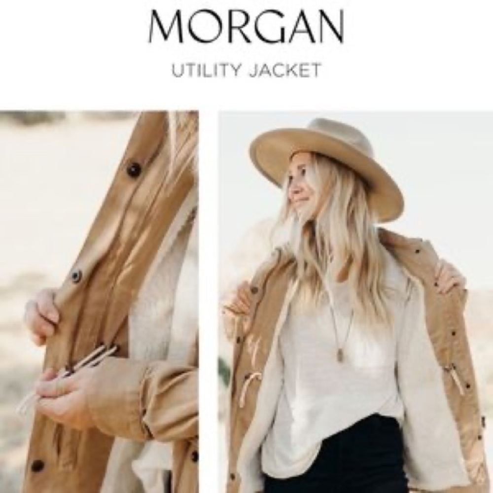Carly Jean Los Angeles CJLA Morgan Utility Sherpa Lined Jacket
